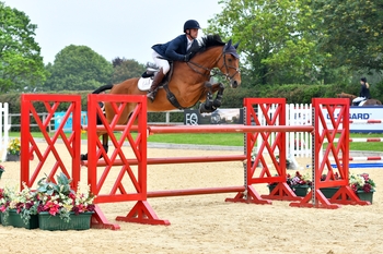 Joss Williams claims the Equitop GLME Senior Foxhunter Second Round at the Al Shira’aa Jumping Championships, Hickstead